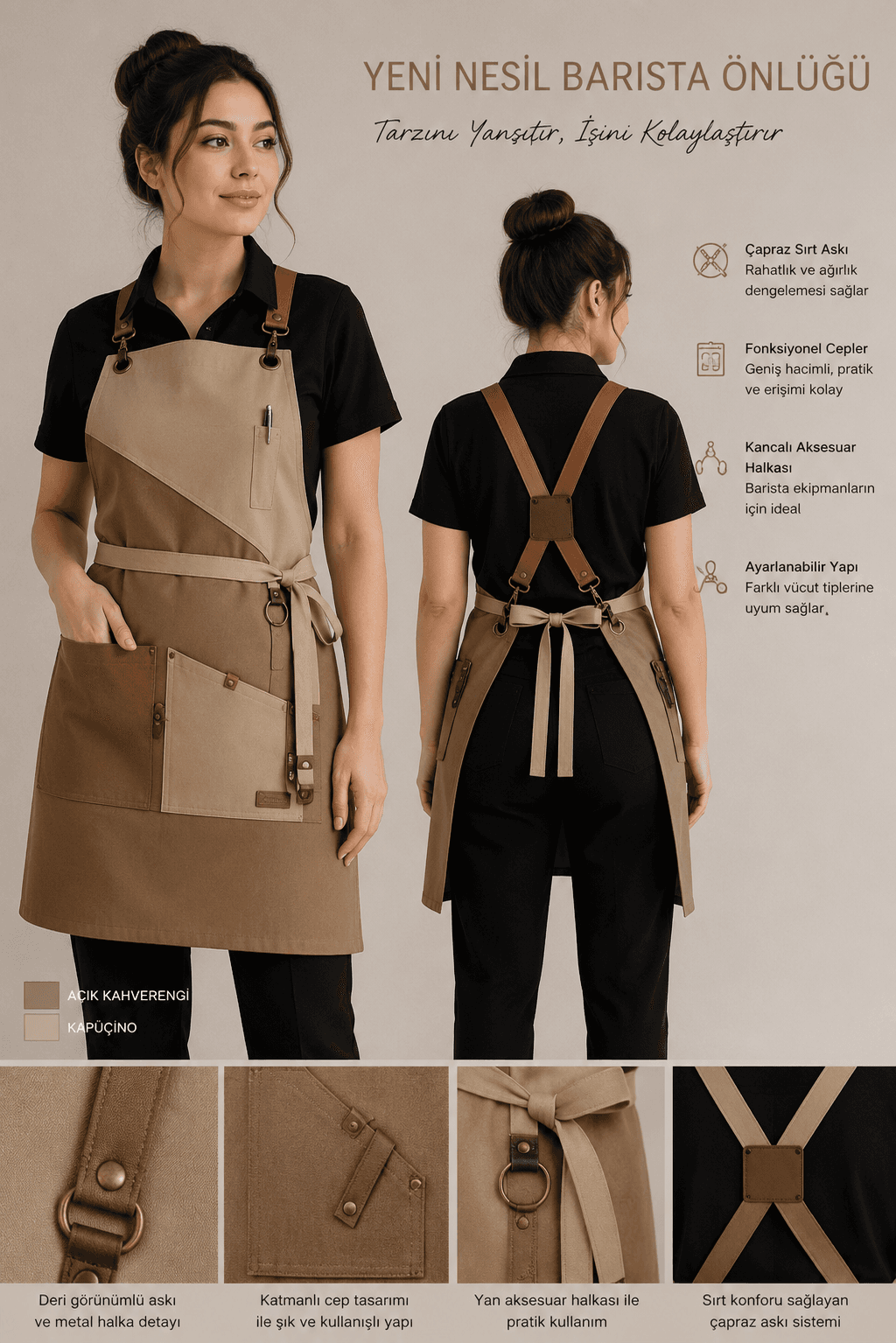 Barista önlüğü ,Ressam ,garson şef önlüğü
