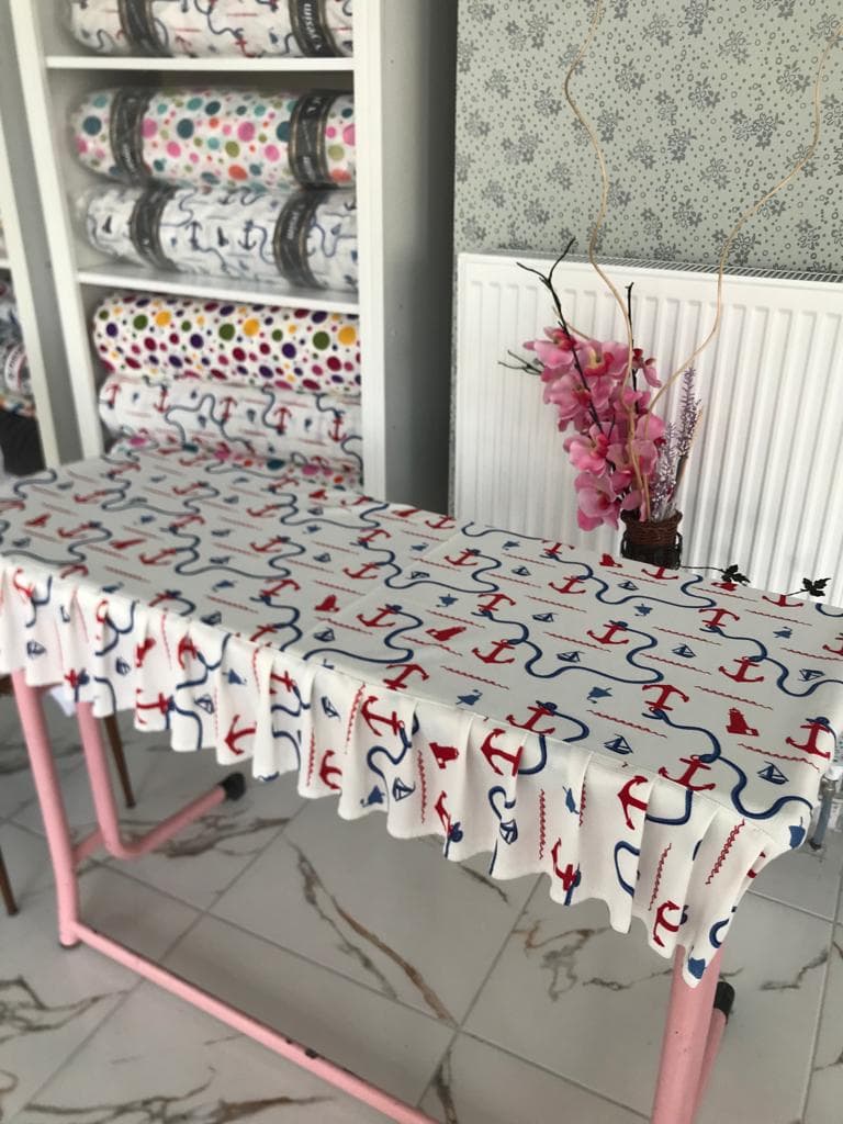 okul sıra örtüsü çapa desen 15'li ( öğretmen masa hediyeli )